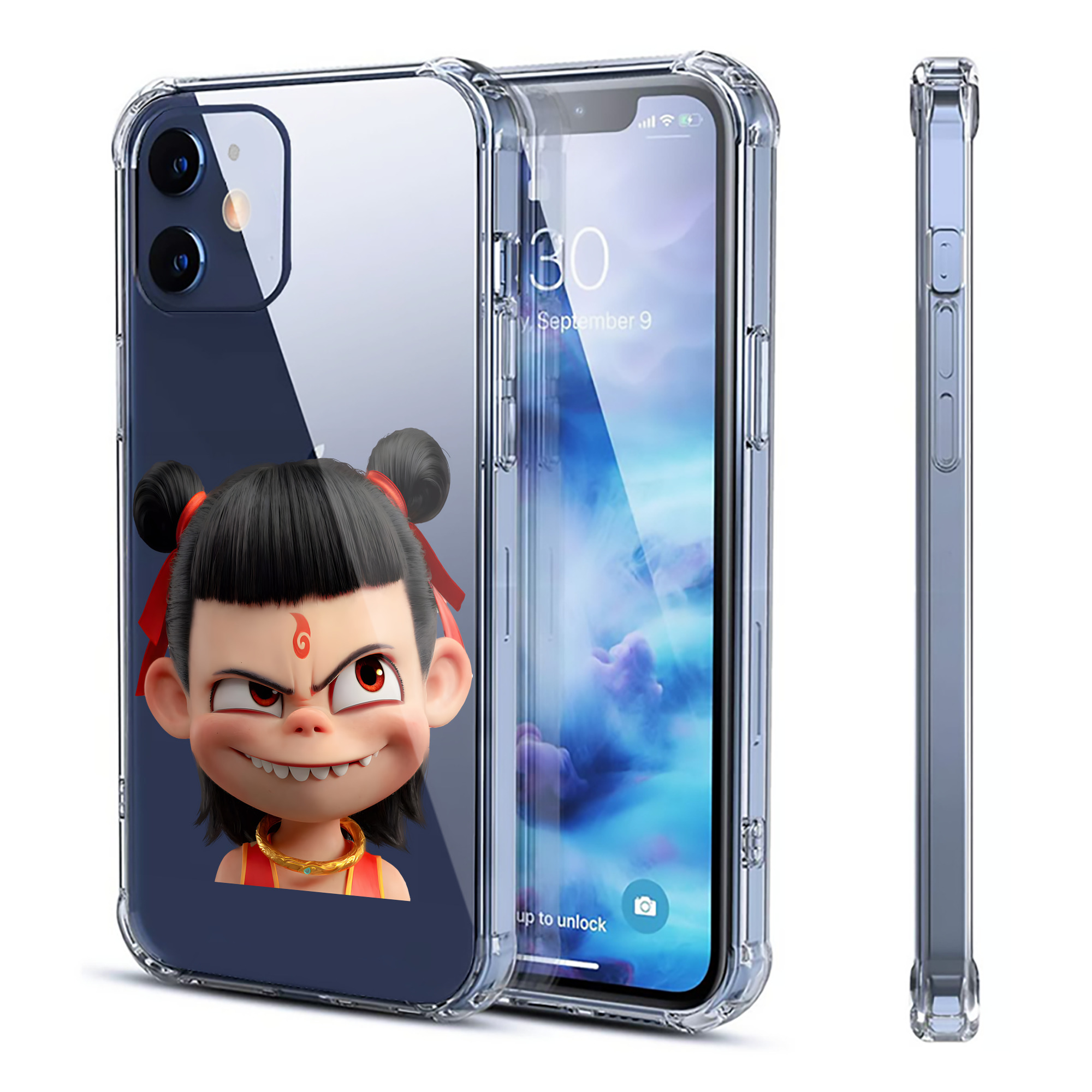 （画像用） Ne Zha 2 ナタ 魔童の大暴れ 【iPhone 12シリーズ対応】透明スマホケース（クリアソフトケース）